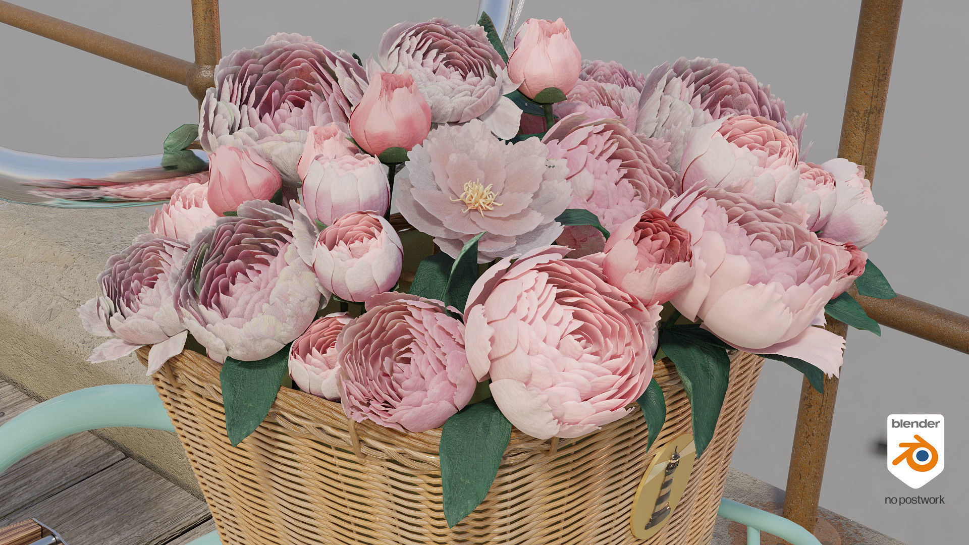 Womens Beach Cruiser Bicycle 3D model_7