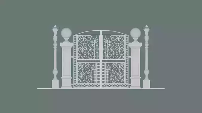 Gateway Exterior Gate 3D model Gateway Exterior Gate 3D model