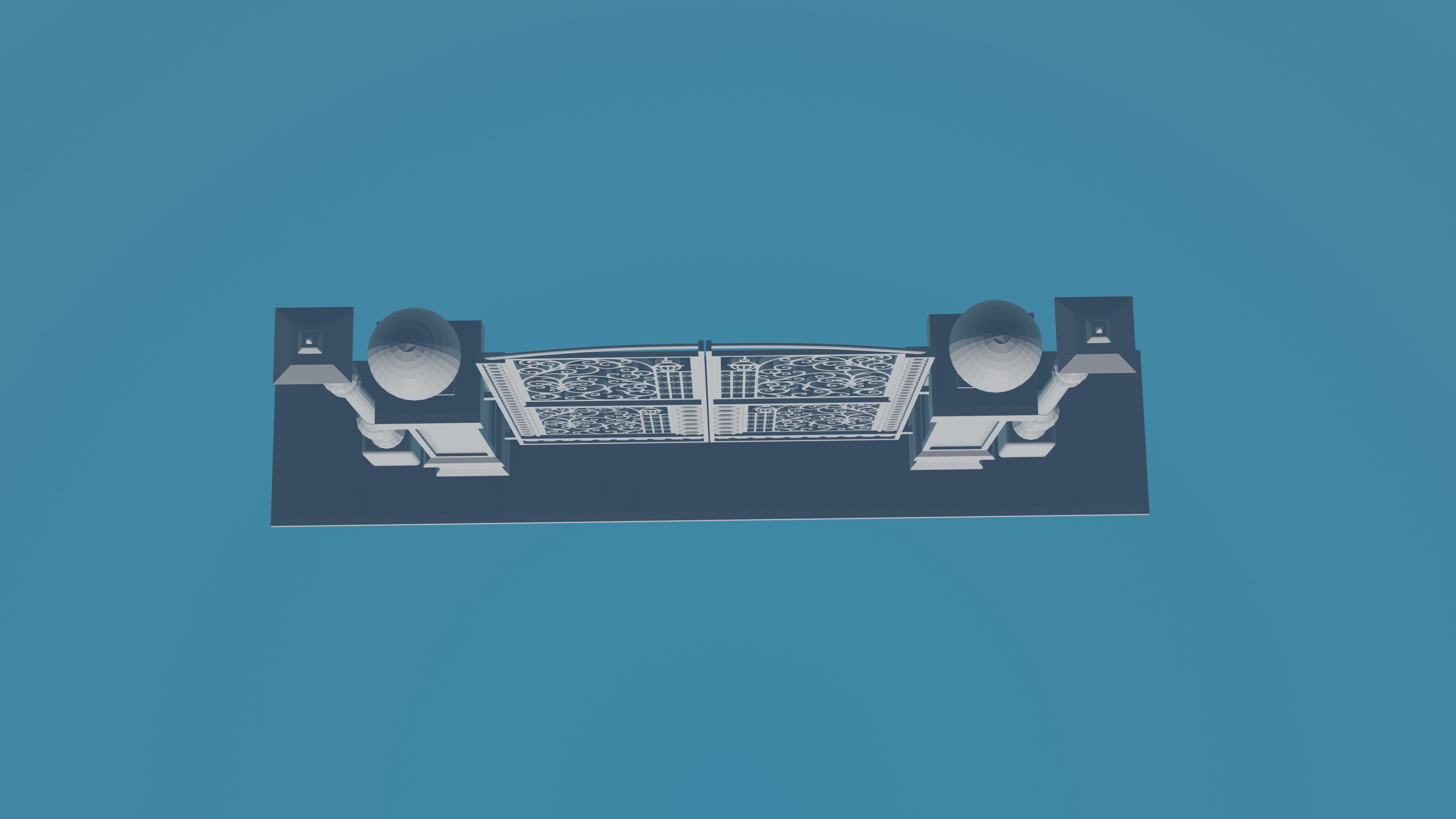 Gateway Exterior Gate 3D model_3