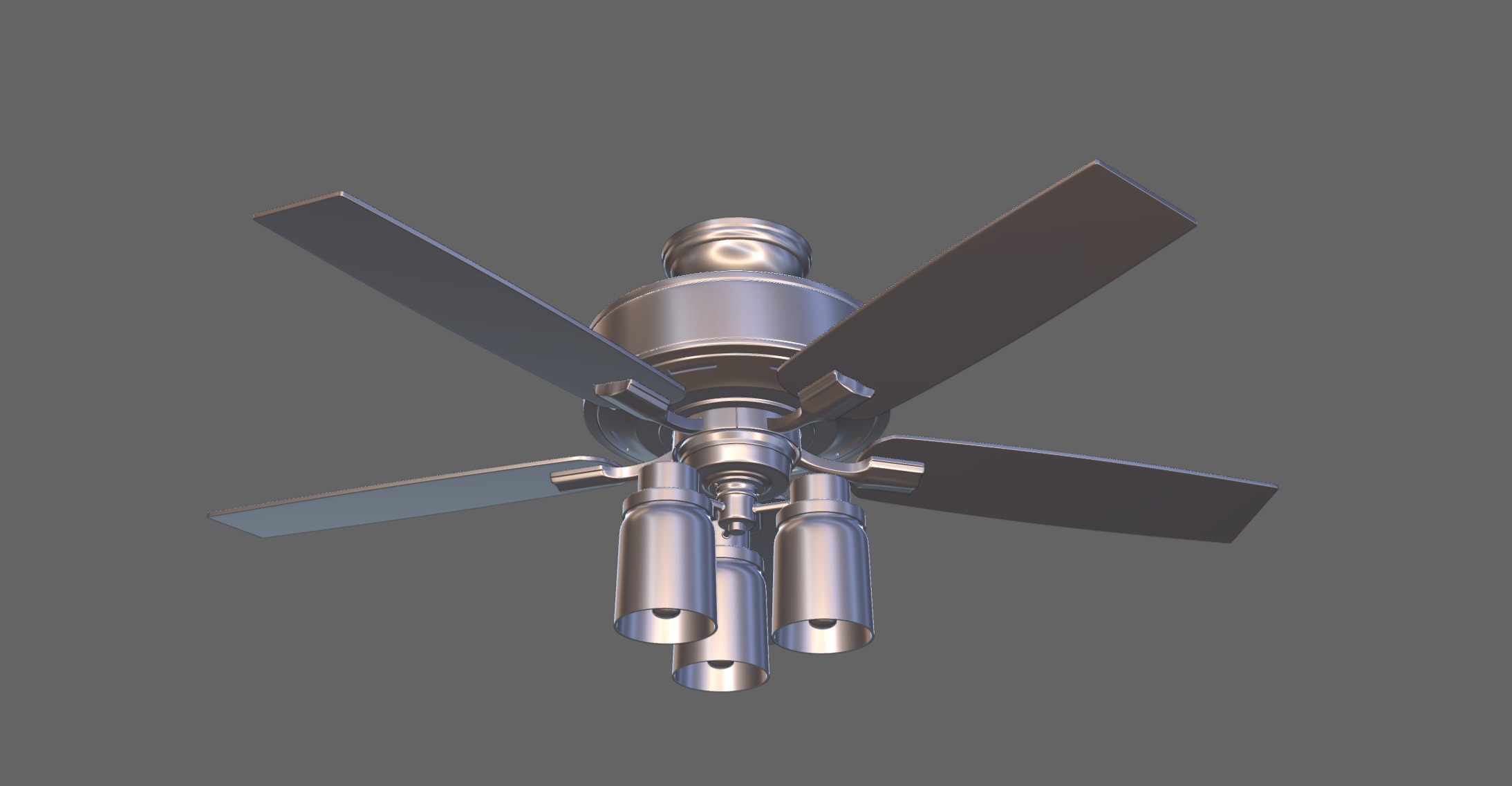 Architectural Ceiling Fan - 5 Blade 3D model_8