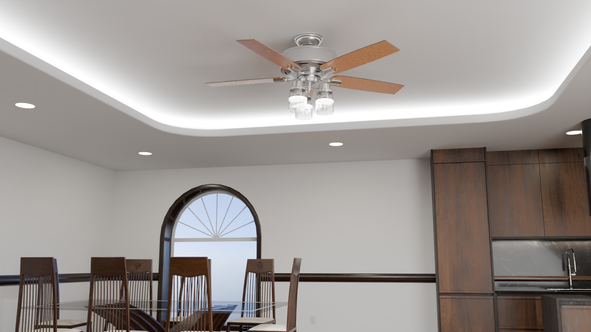 Architectural Ceiling Fan - 5 Blade 3D model_2