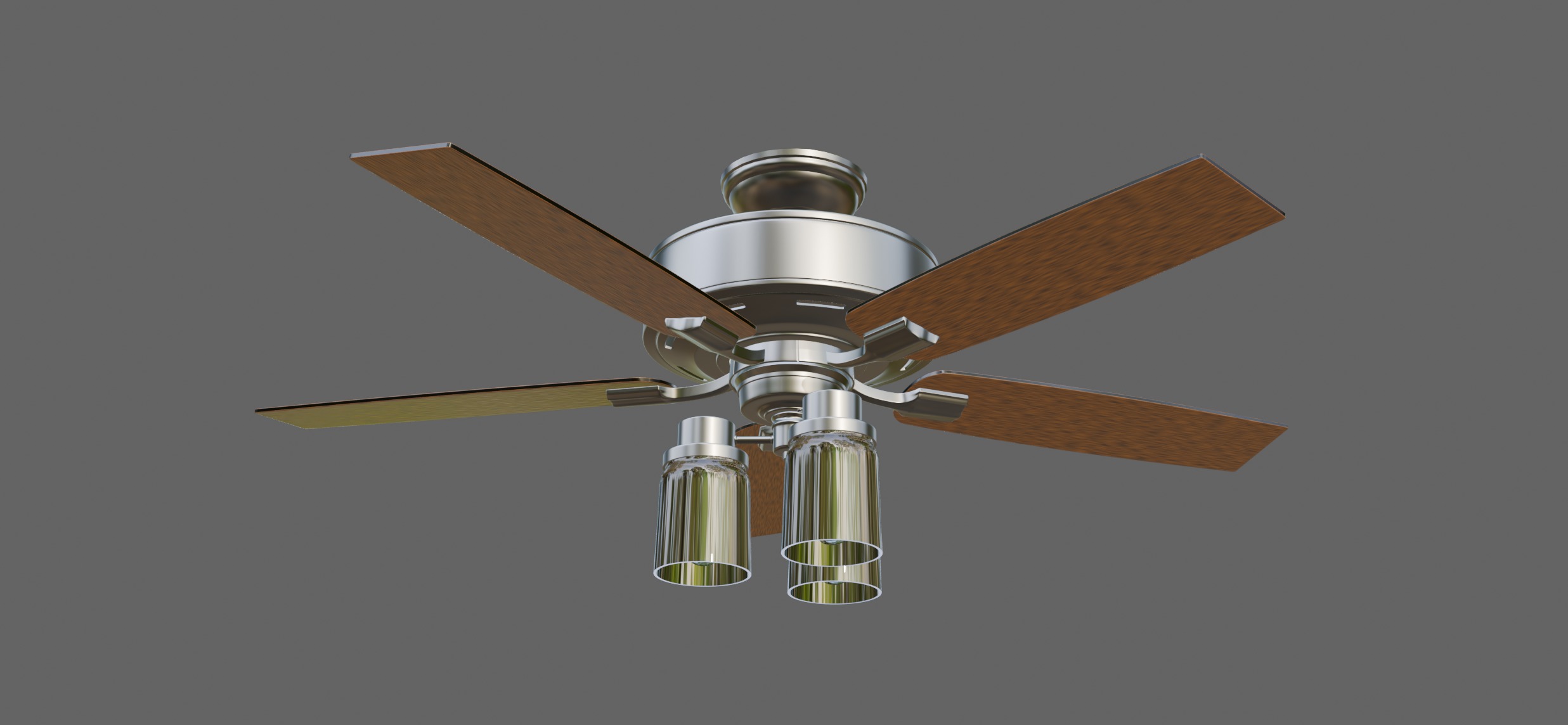 Architectural Ceiling Fan - 5 Blade 3D model_5