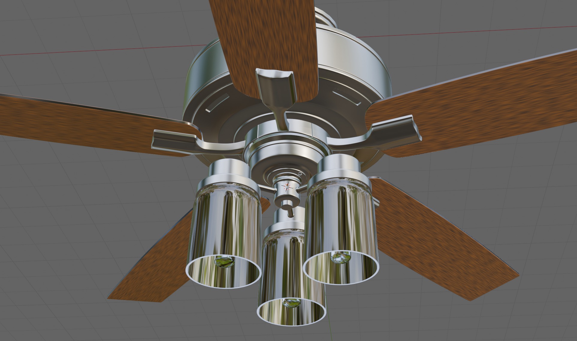 Architectural Ceiling Fan - 5 Blade 3D model_6