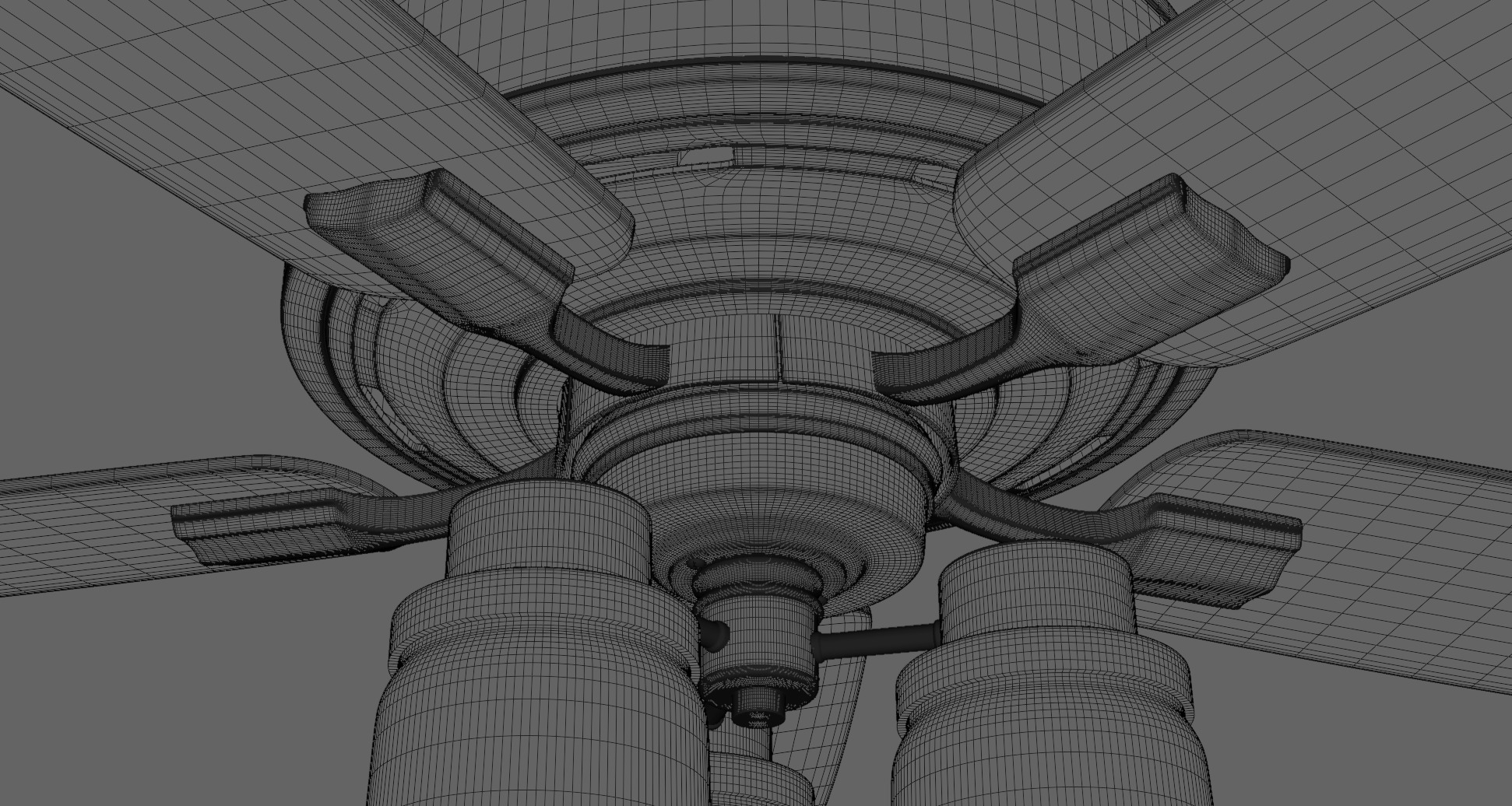 Architectural Ceiling Fan - 5 Blade 3D model_12