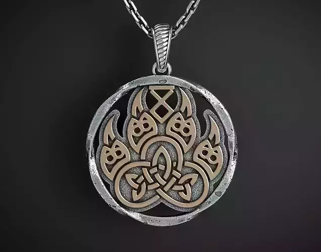 SLAVIC WOLF S PAW PENDANT  Printable Model