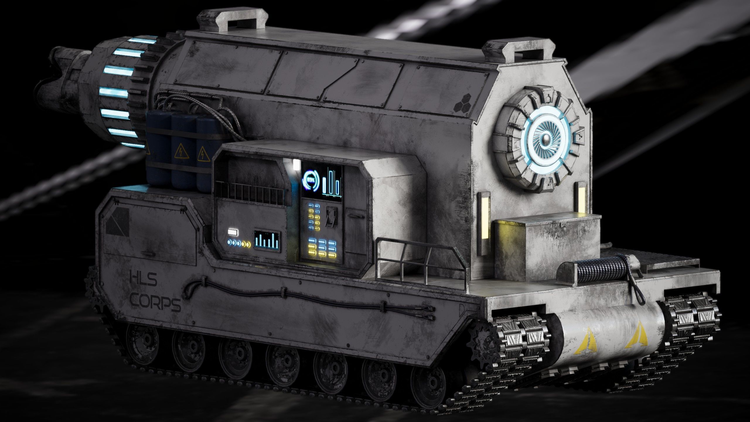 Sci-Fi Drilling Machine 3D model_4