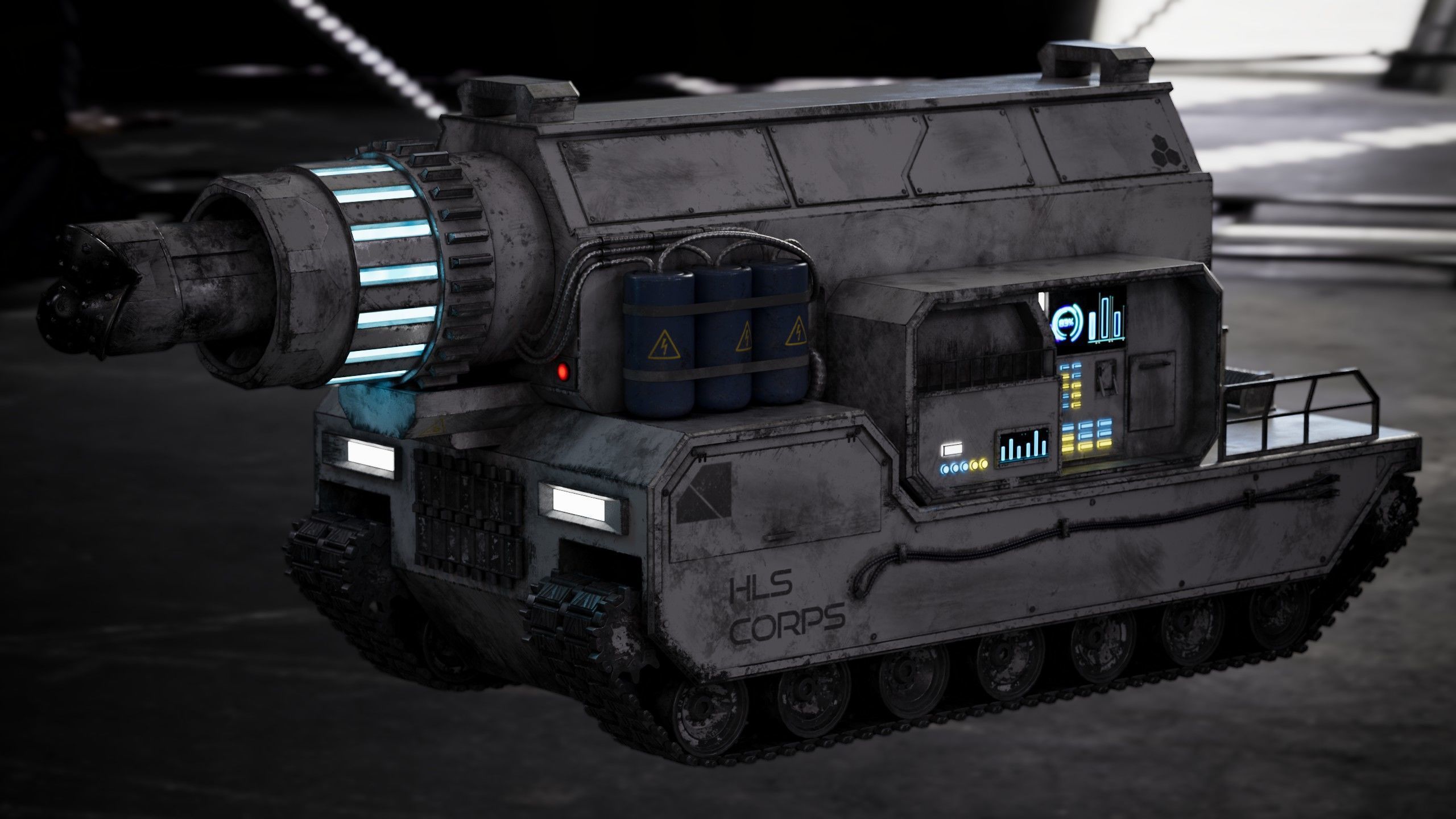 Sci-Fi Drilling Machine 3D model_3