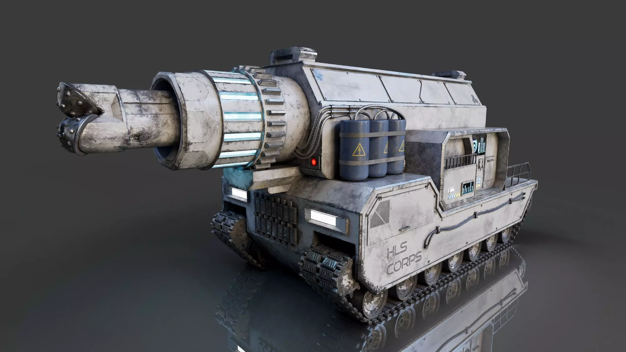 Sci-Fi Drilling Machine 3D model_0