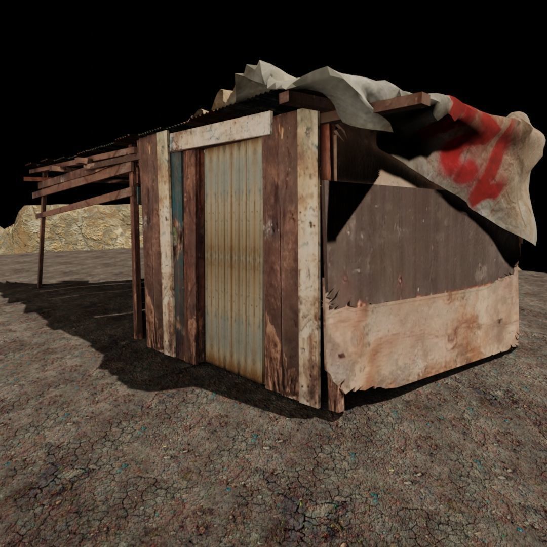 Environment Shanty Pack V1 Low-poly 3D model_12