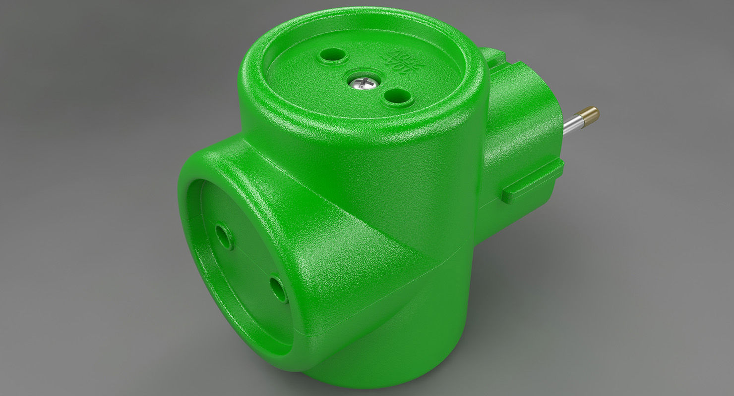 Electrical Multiplug 3D model_1