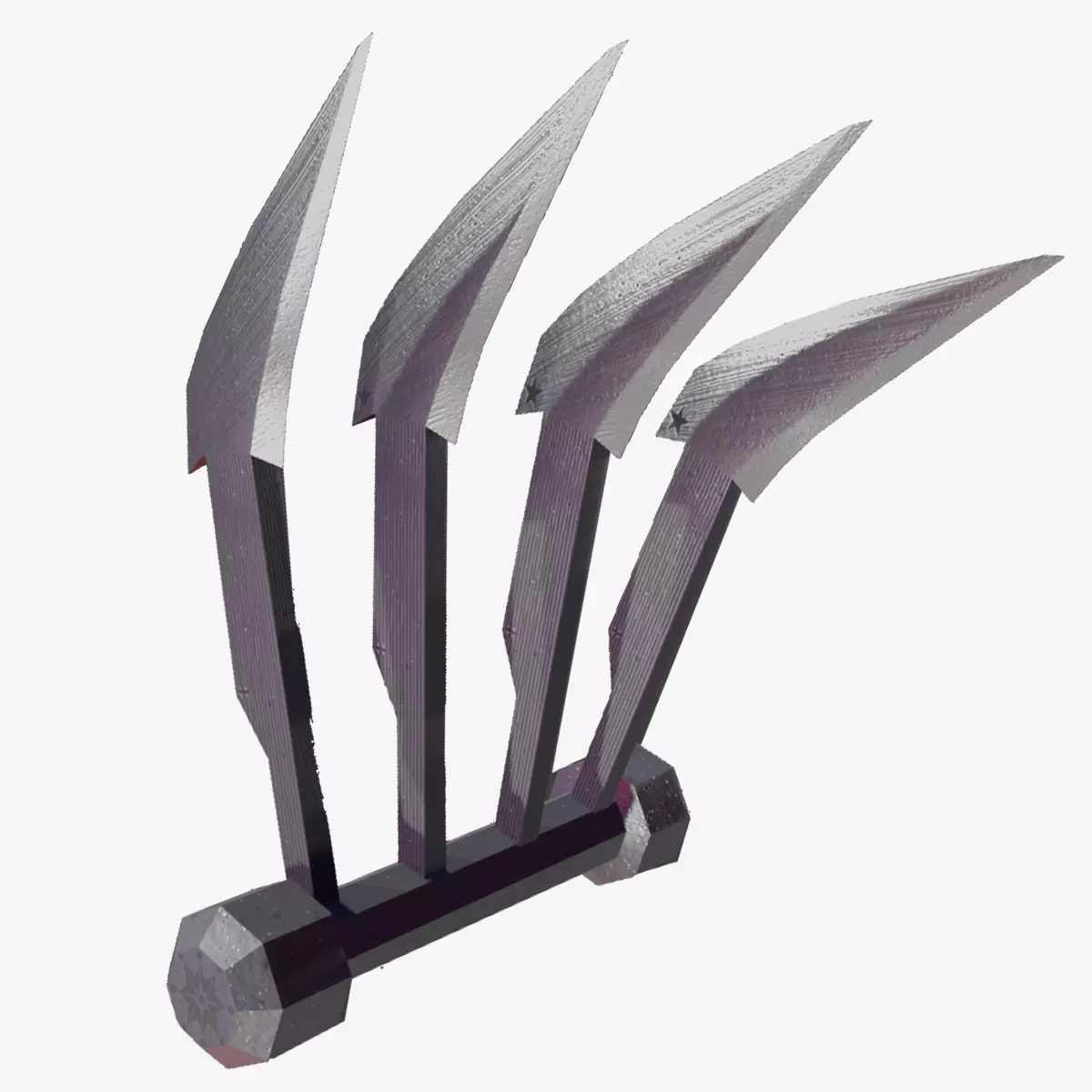 STEEL CLAWS Low-poly 3D model_0