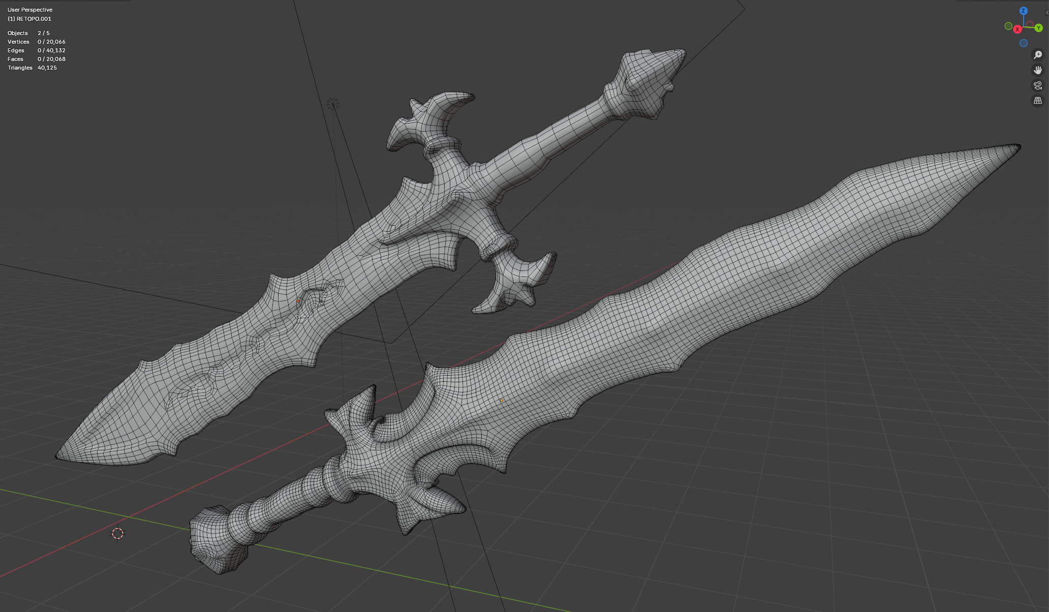 Chaos and Ice Swords Pack Low-poly 3D model_4