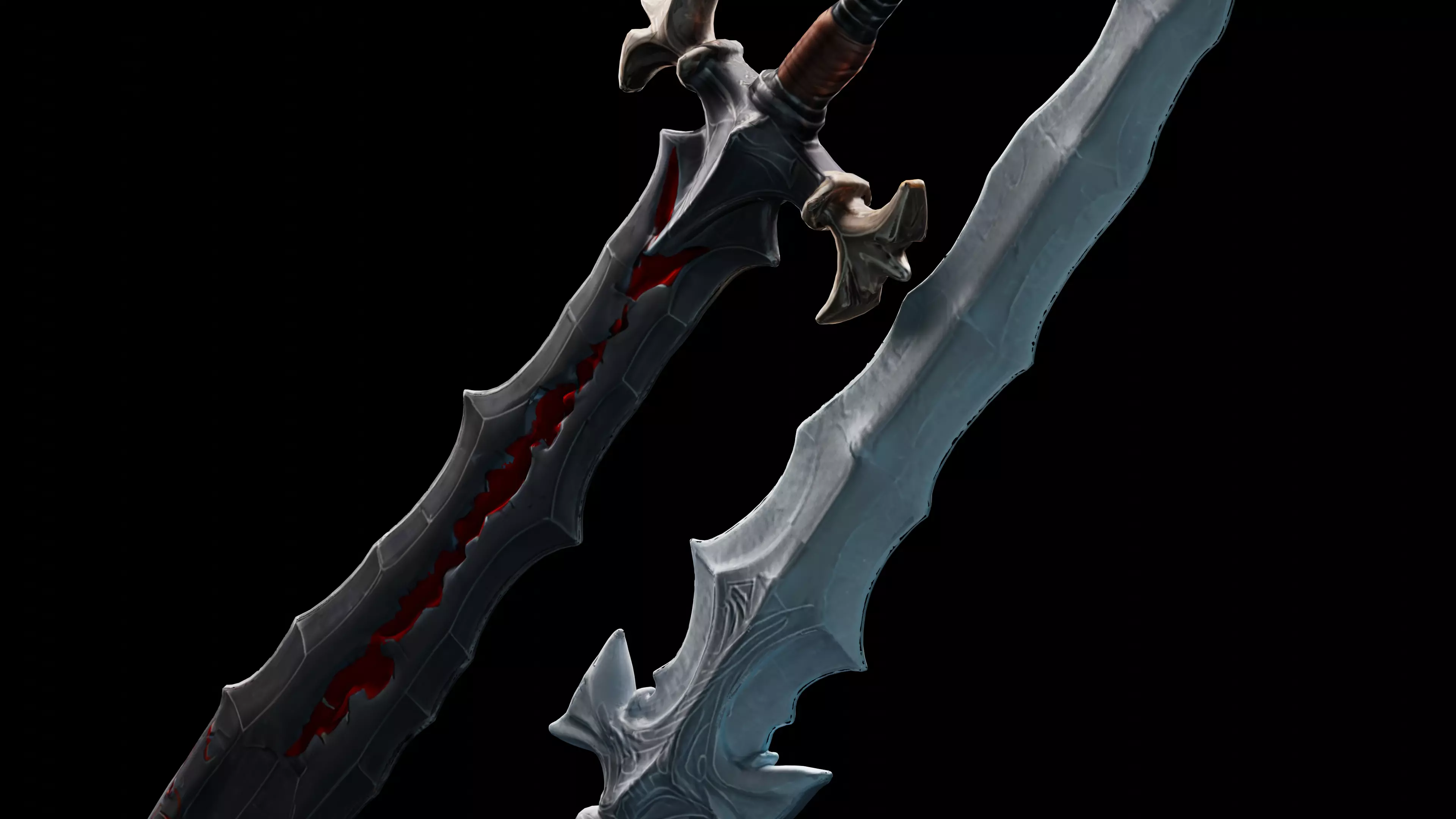 Chaos and Ice Swords Pack Low-poly 3D model_0