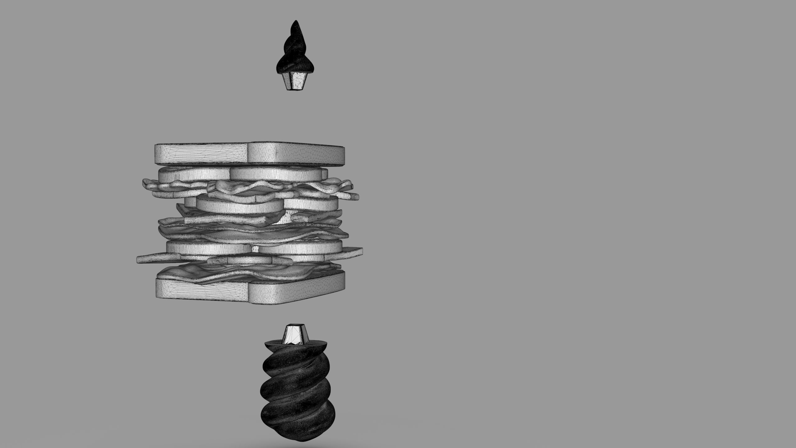 Magical Sandwich 3D print model_21