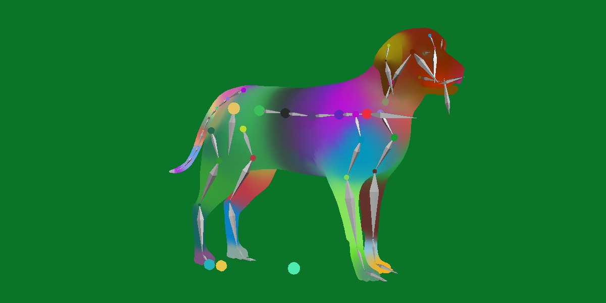 Chocolate Labrador Retriever Dog Low-poly 3D model_23