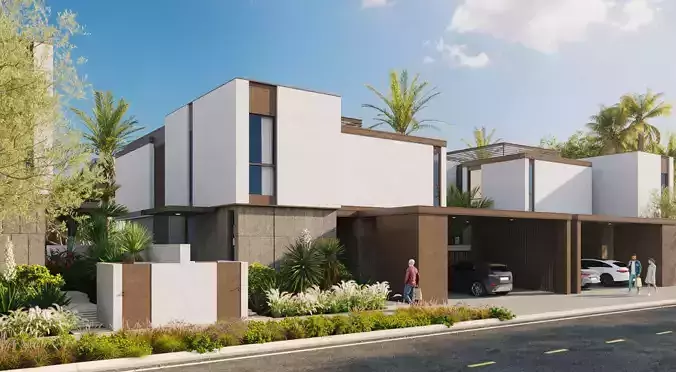 Exterior townhouse rendering