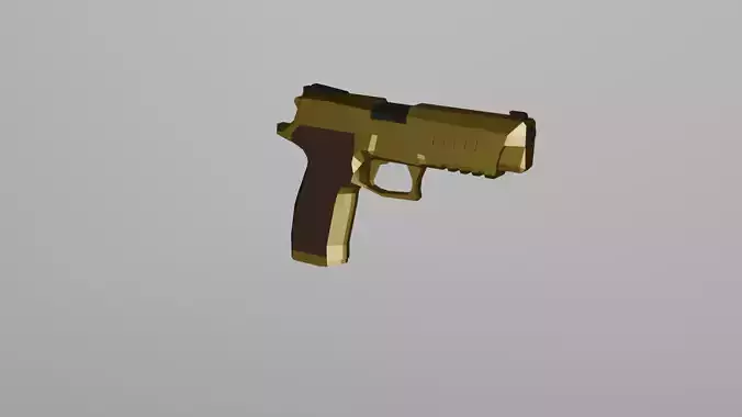 LowPoly Golden Gun