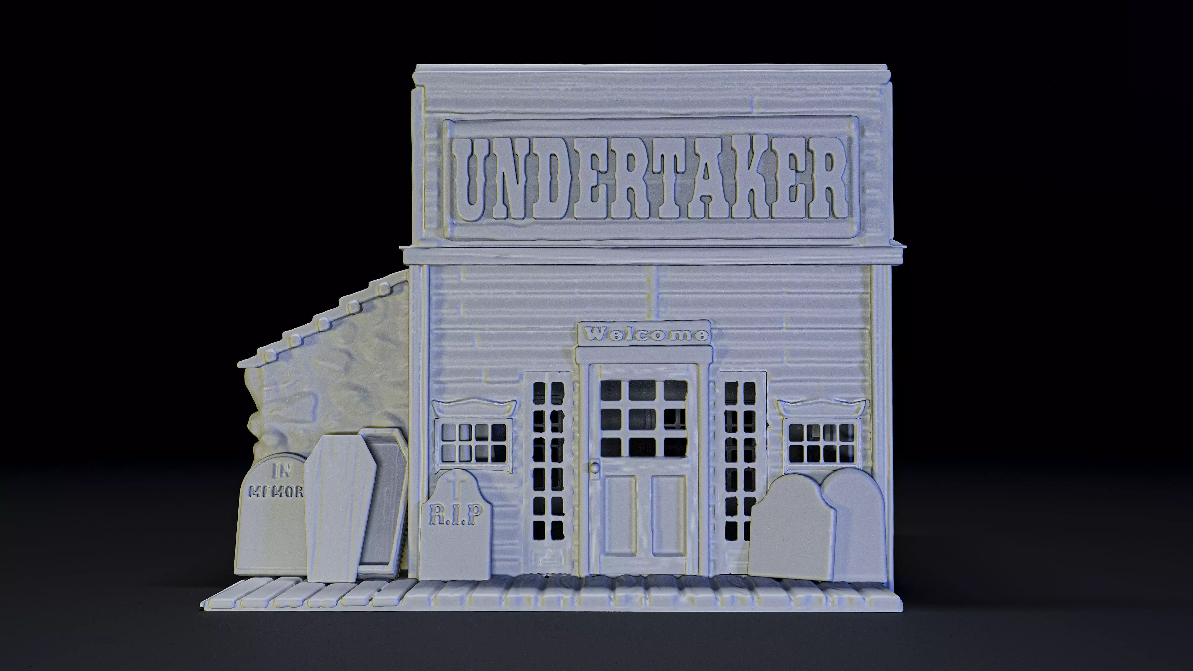 undertakers old west building 3D print model_0