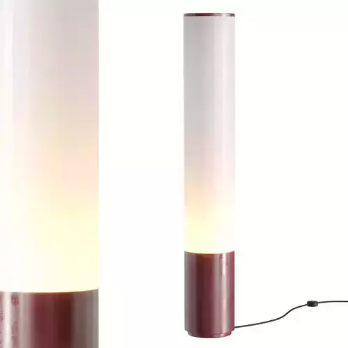 Alluminio anodizzato vetro opalino table lamp 3D model