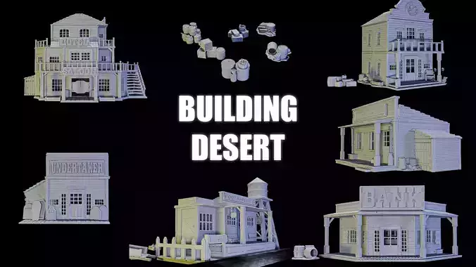 Desert Building 3D Model Collection
