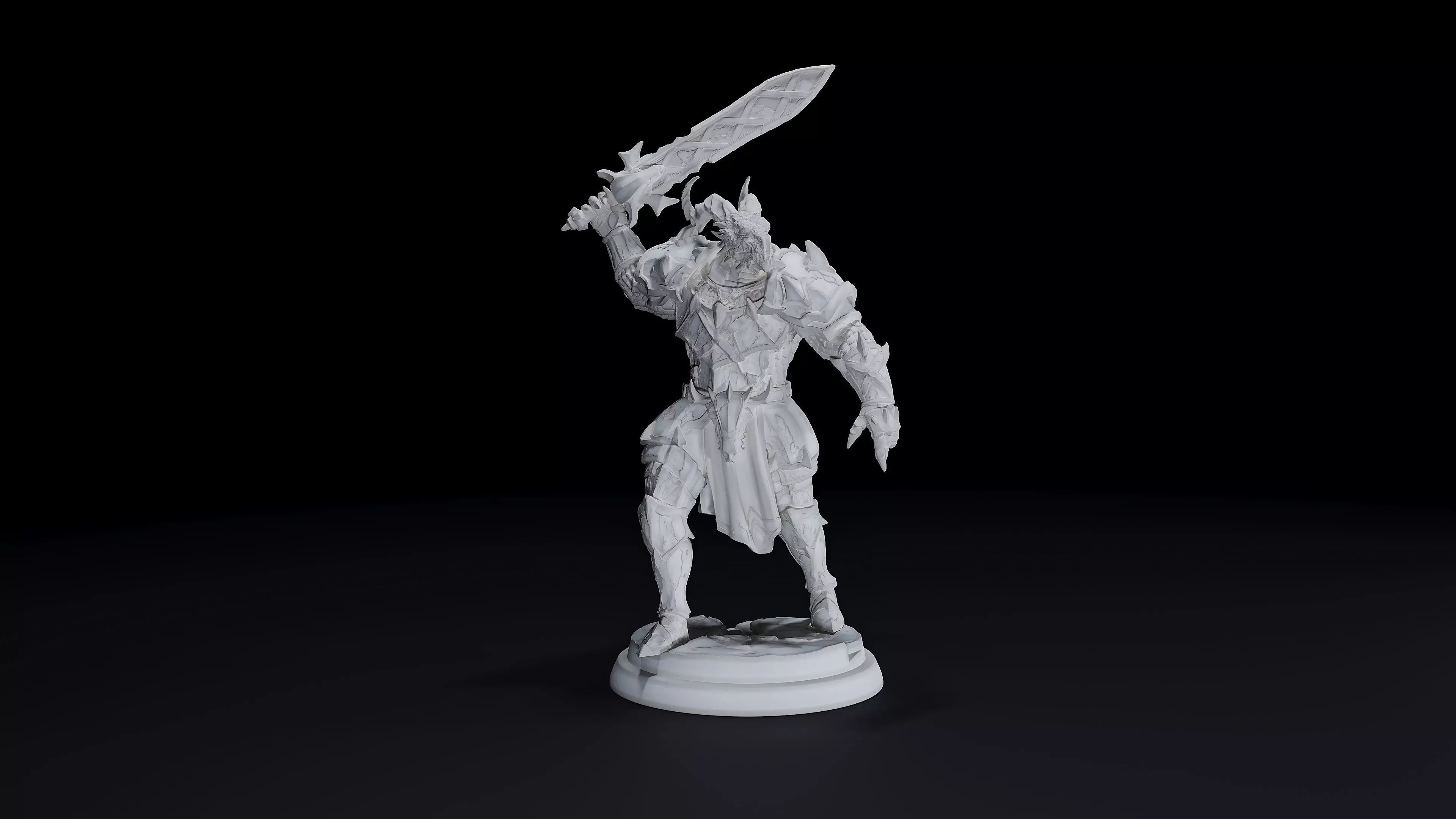 white werewolf tavern Dragon born Knight 2 3D print model_0