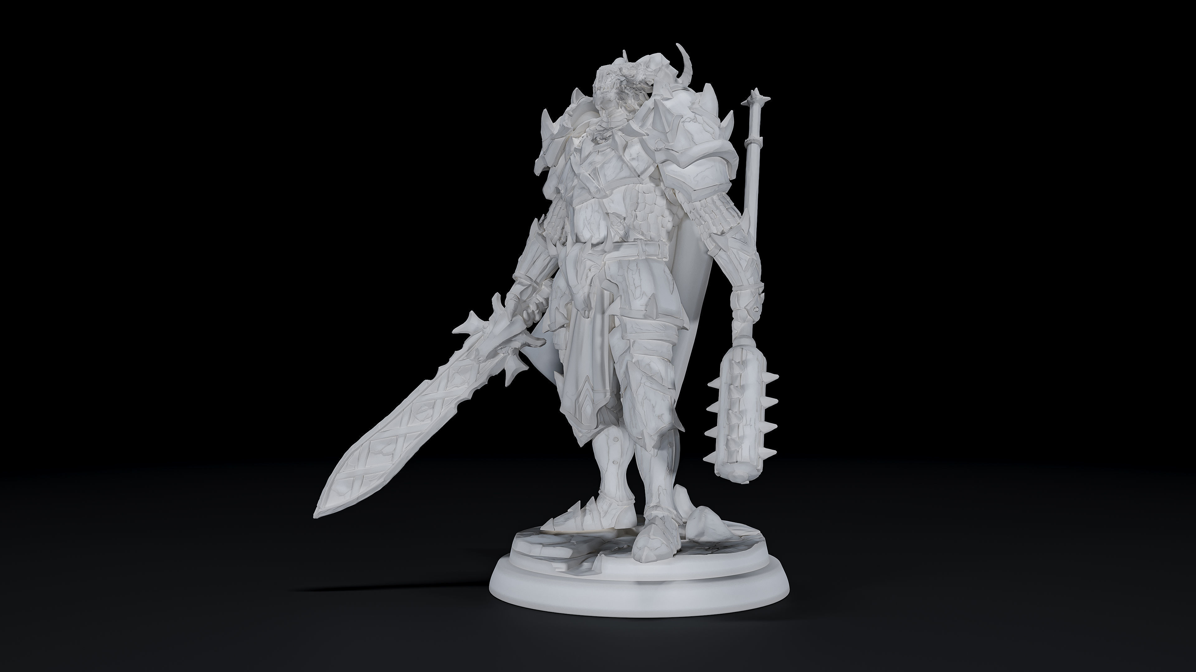 white werewolf tavern Dragon born Knight 5 3D print model_2