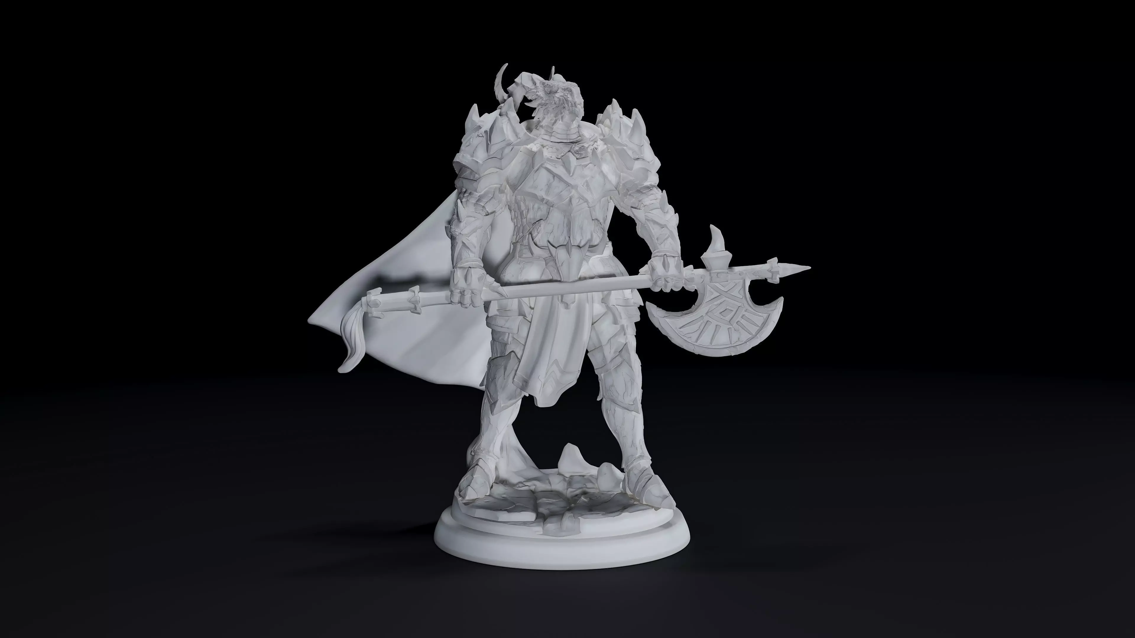 white werewolf tavern Dragon born Knight v6 3D print model_0
