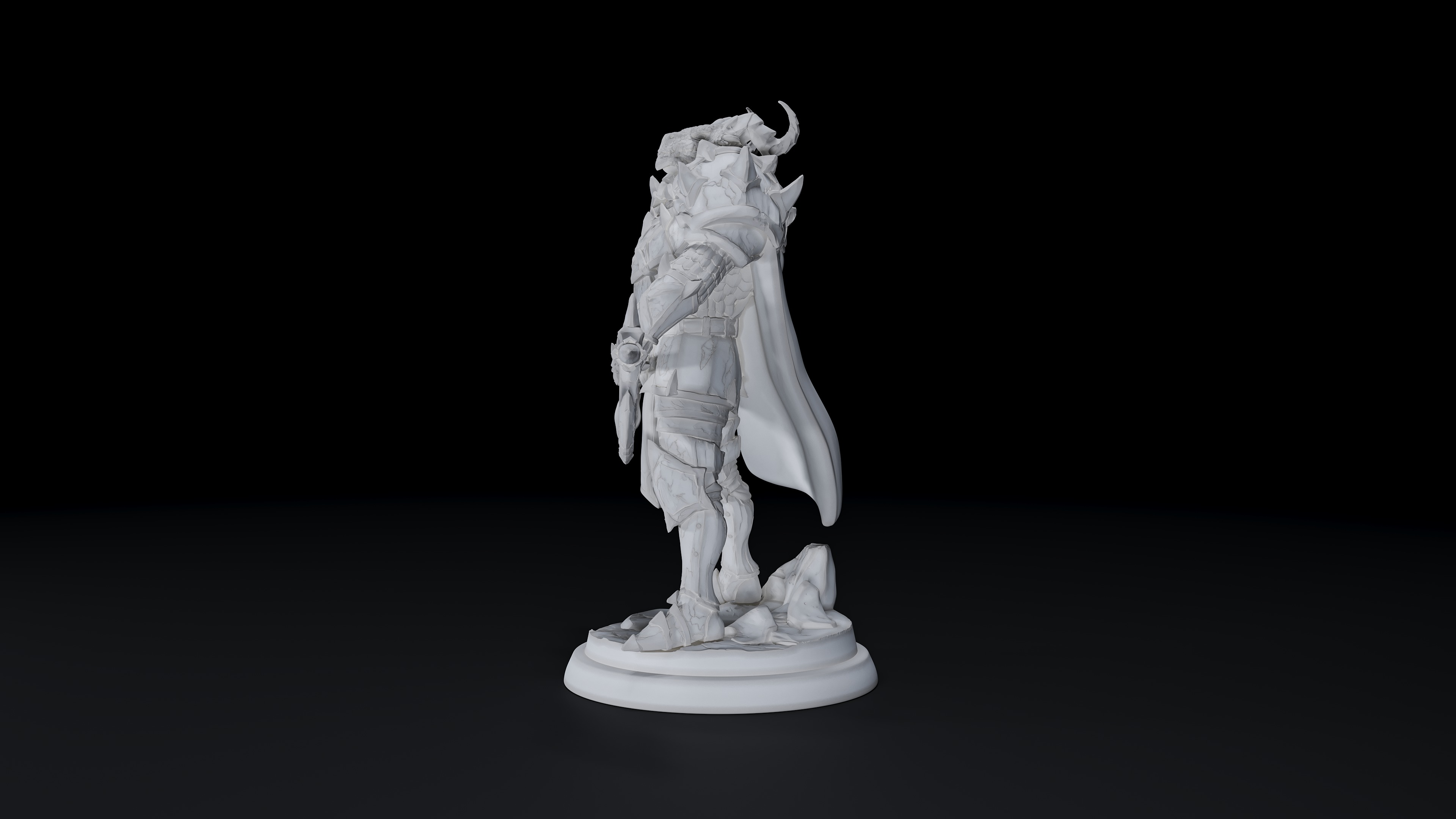 white werewolf tavern Dragon born Knight v6 3D print model_1