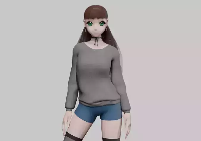 cute stylized girl V30272 