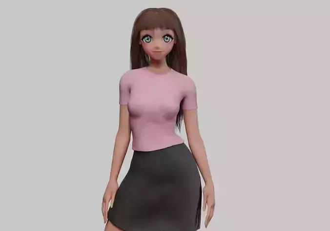 cute anime girl V32189 