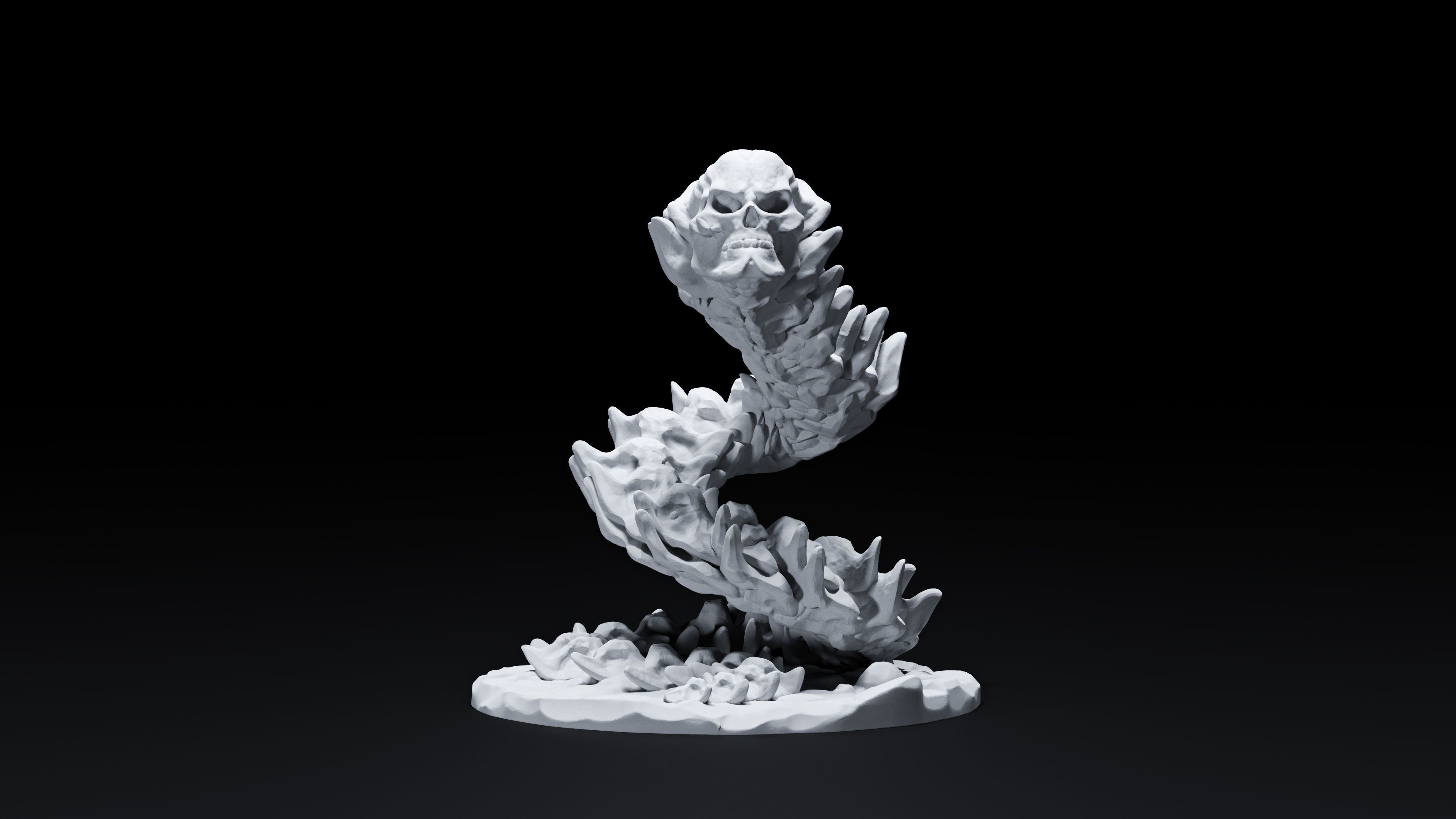 bone naga 3D print model_1