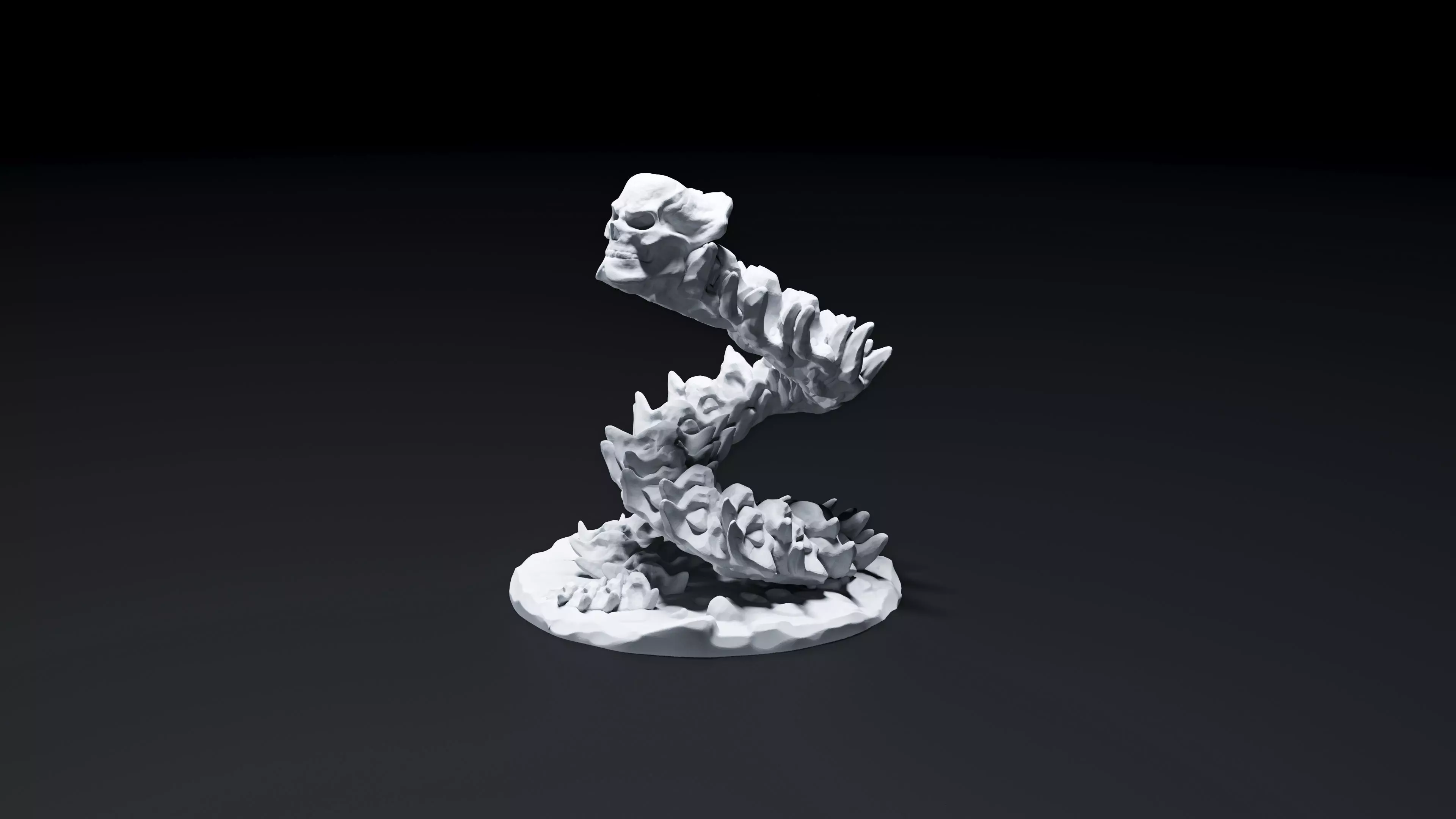 bone naga 3D print model_0
