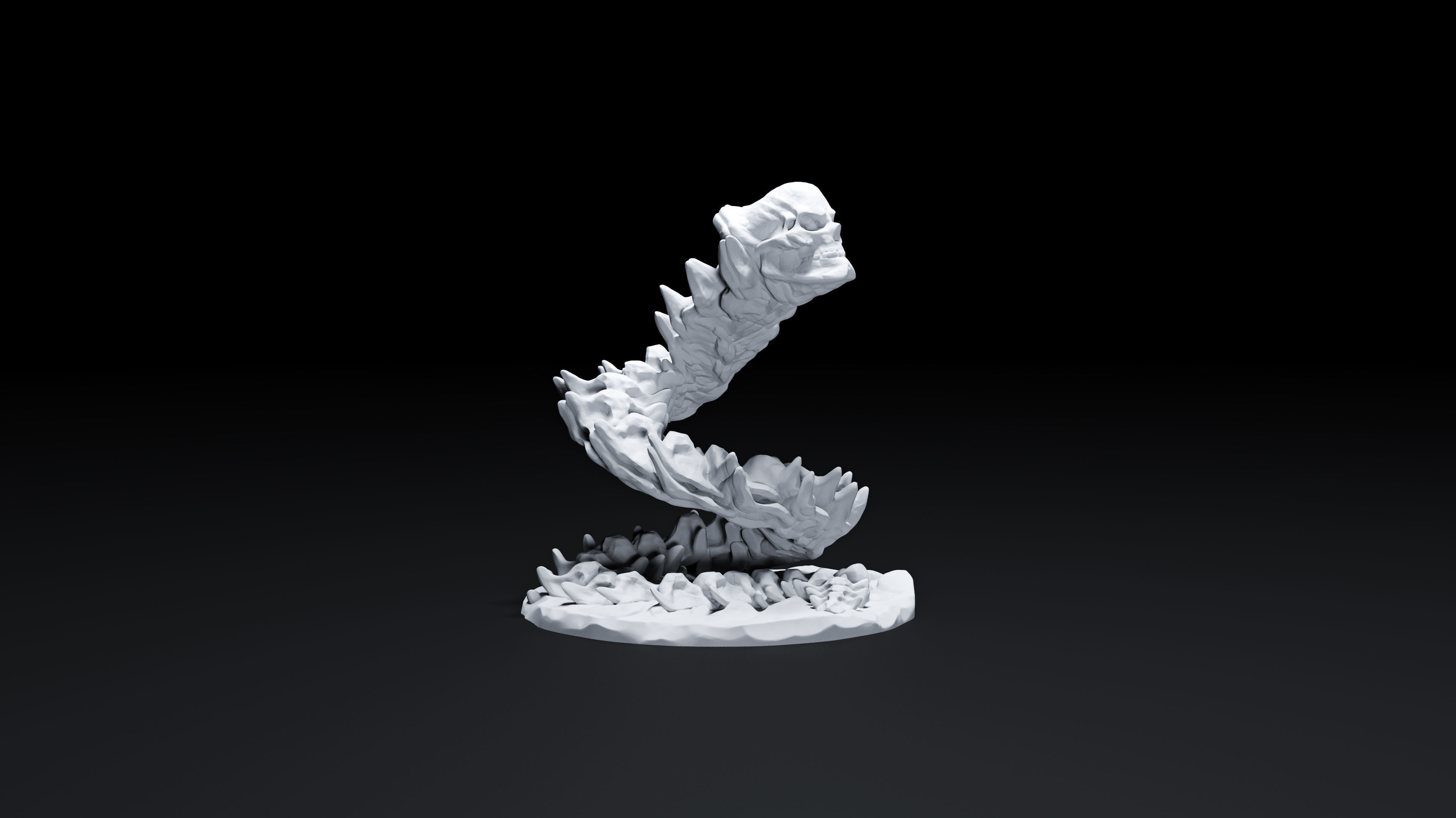 bone naga 3D print model_2