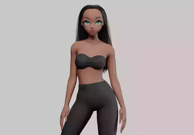 Cartoon cute girl V28042 