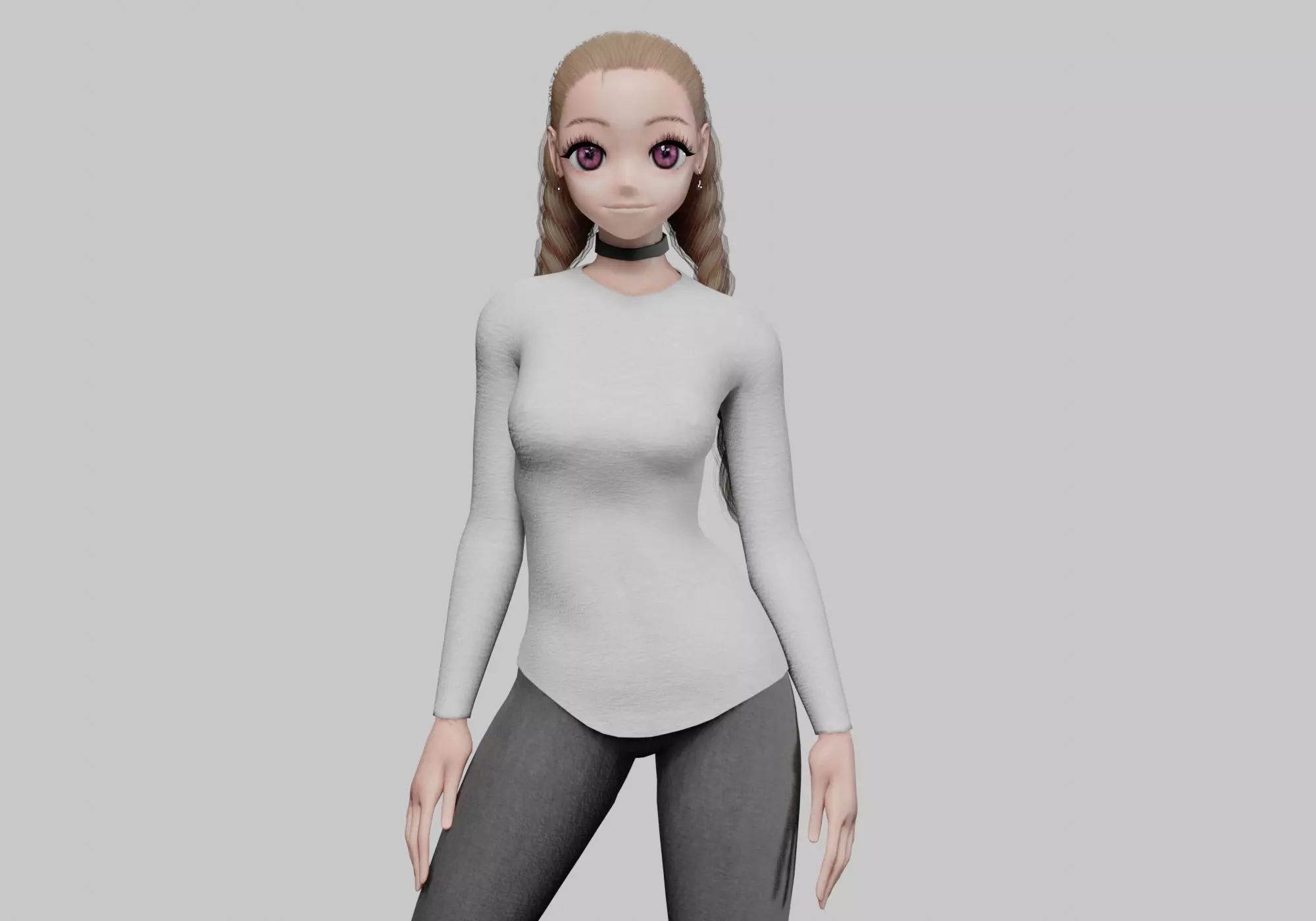 Basic Beautiful girl V29579 Low-poly 3D model