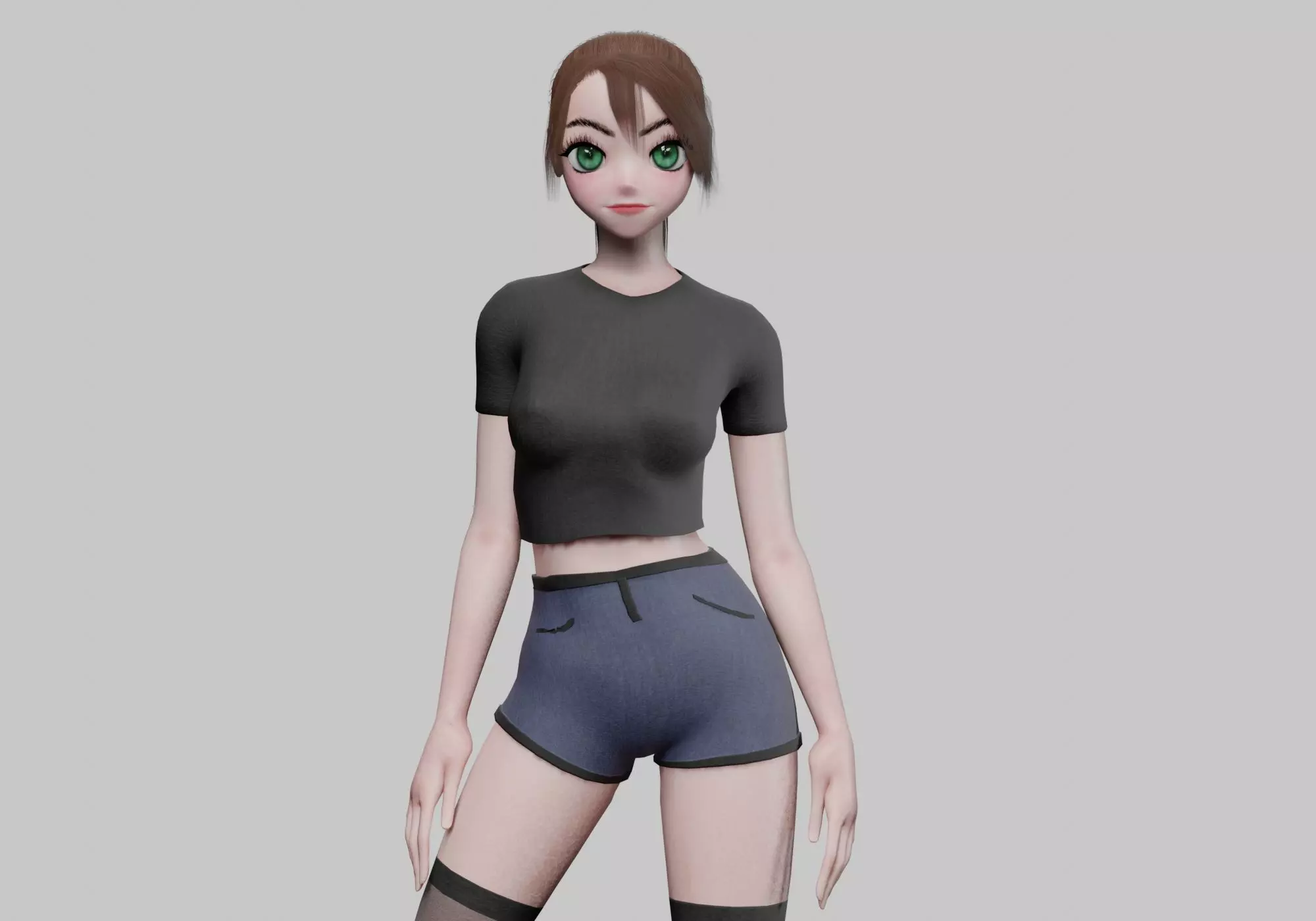 anime cute girl V23646 Low-poly 3D model