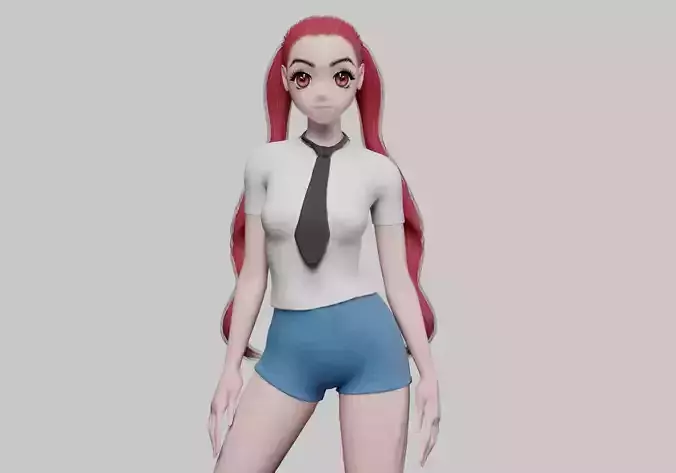 anime cool girl V25598 