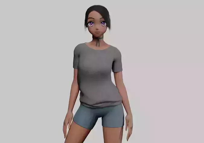 anime Beautiful girl V22577 