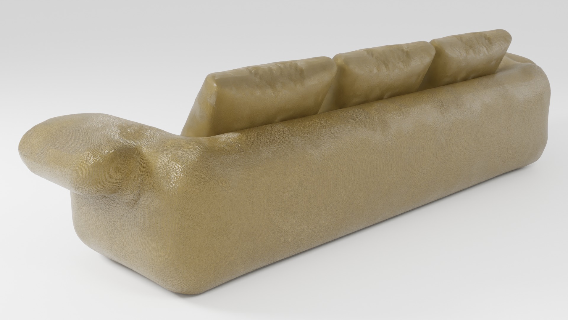 Soft sofa in yellow tones in a modern style 3D model_3