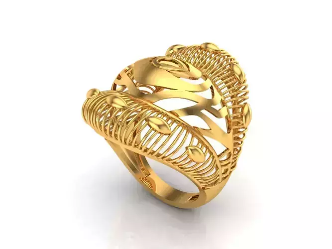 0203 - Turkish Jali Ring 3D print model