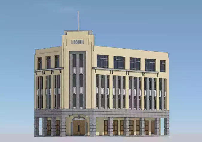 Malaysia Shophouse Corner 1940  3D model