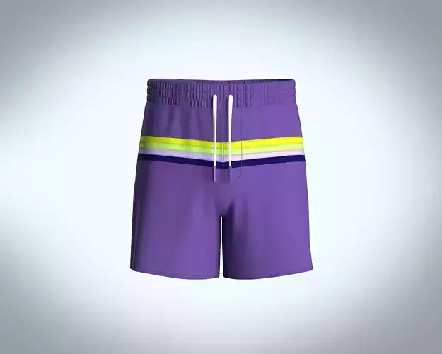 Mens swim shorts with different color paneling