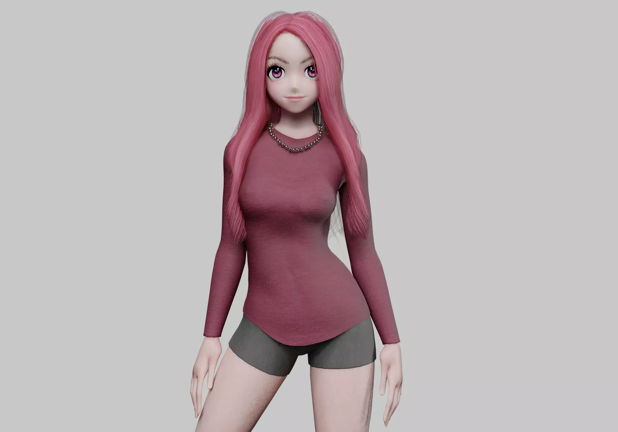 sweet anime girl V26462 Low-poly 3D model