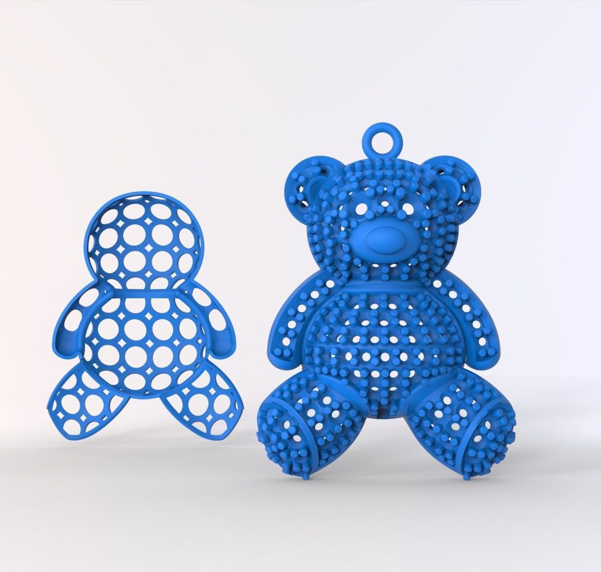 bear pendant 3D print model_5