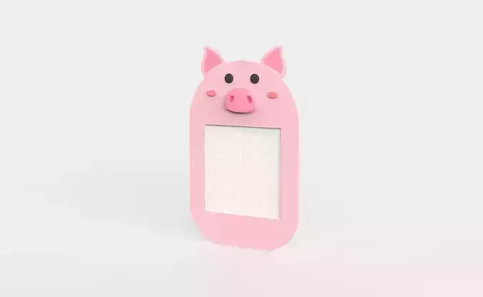 Cartoon Pig Animal Frames  Low-poly 3D model
