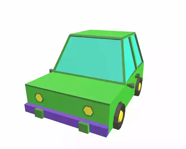 Cartton Car low poly