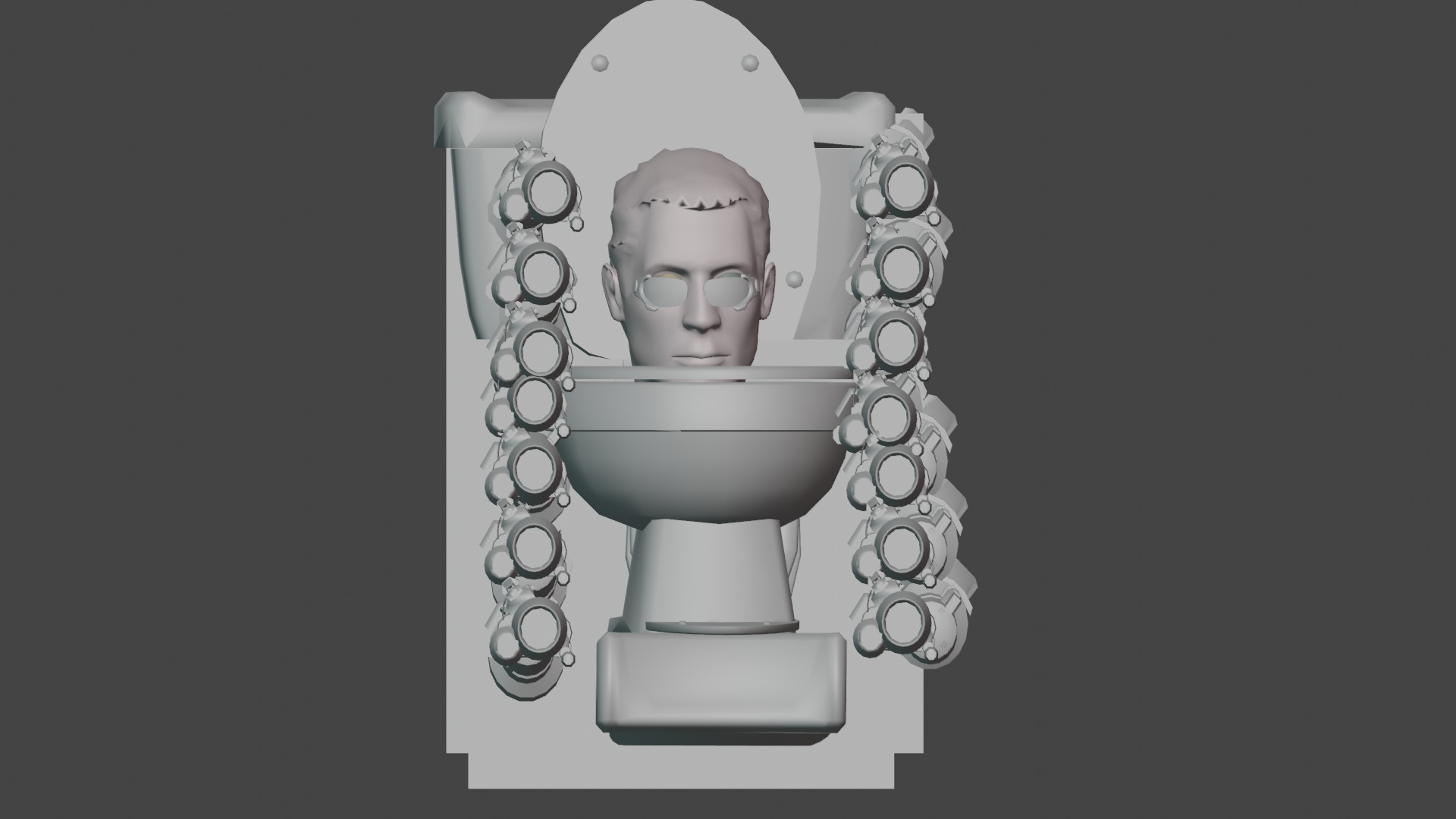 Freeman toilet 3D model_8