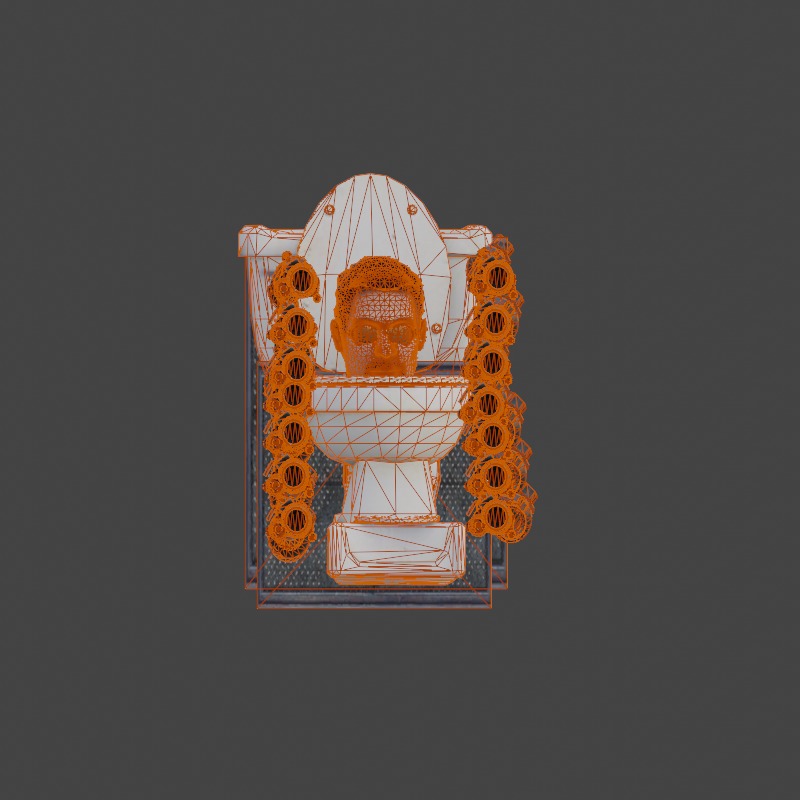 Freeman toilet 3D model_9