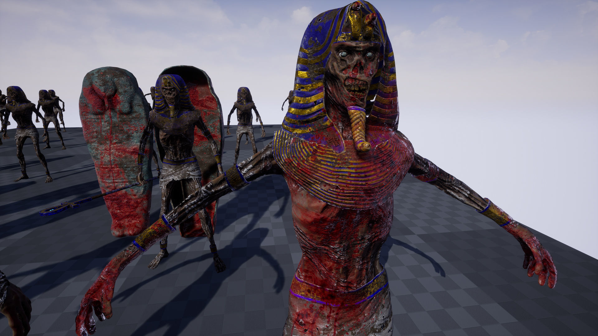 Mummy Tutankhamun Low-poly 3D model_3