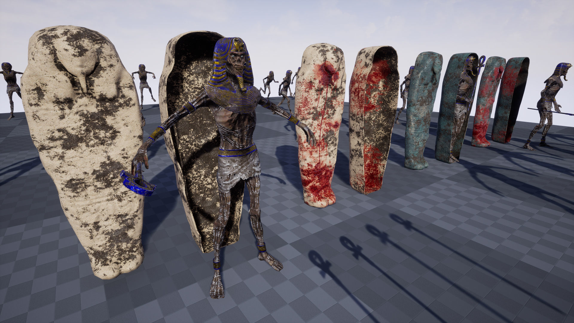 Mummy Tutankhamun Low-poly 3D model_22